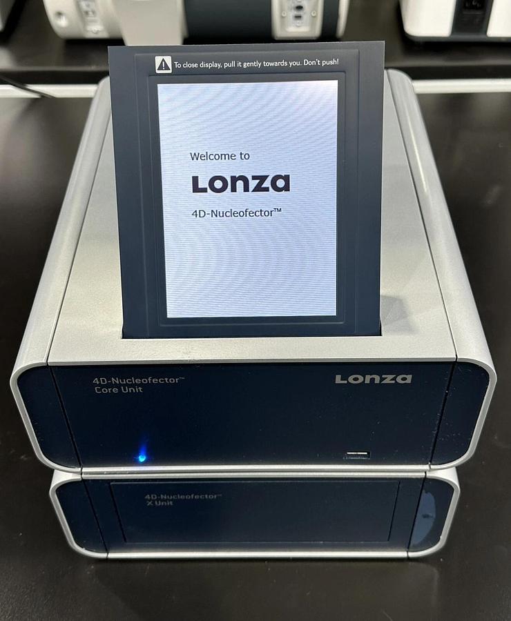 Used Lonza 4D Nucleofector Nucleofection Transfection System Core Unit & X Unit