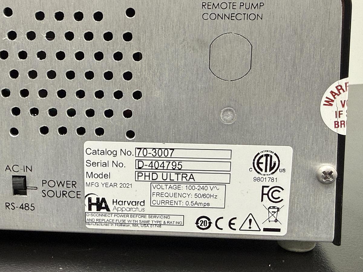 Used Harvard Apparatus PHD ULTRA Programmable Syringe Pump | Multi-Rack