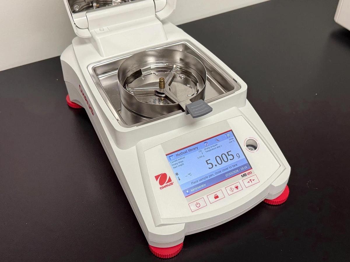 Used Ohaus MB120 Moisture Analyzer | Halogen Heating, 120g x 0.001g Benchtop