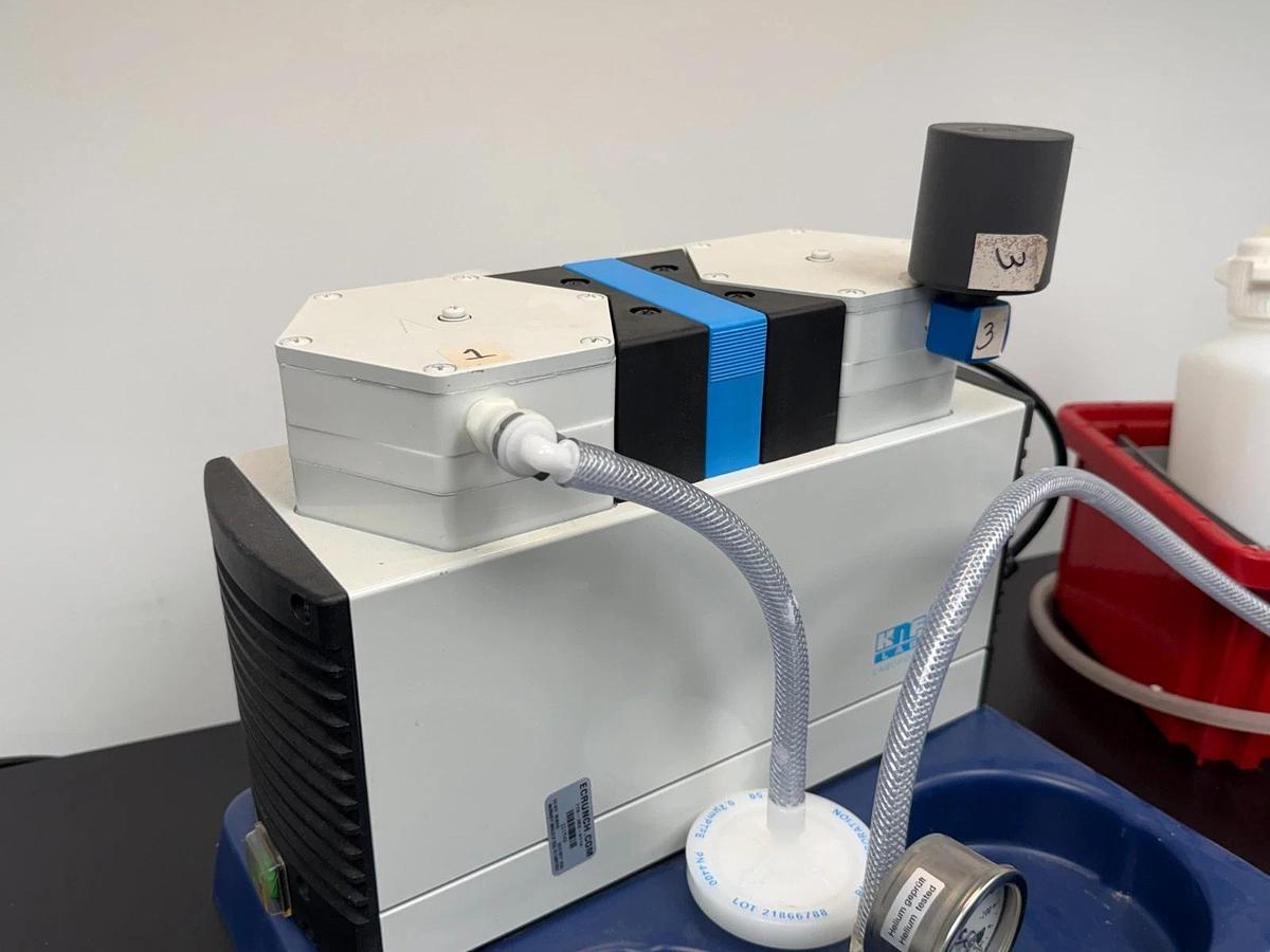 Used KNF LABOPORT Diaphragm Vacuum Pump System w/ Vactrap & Manifold | Aspiration