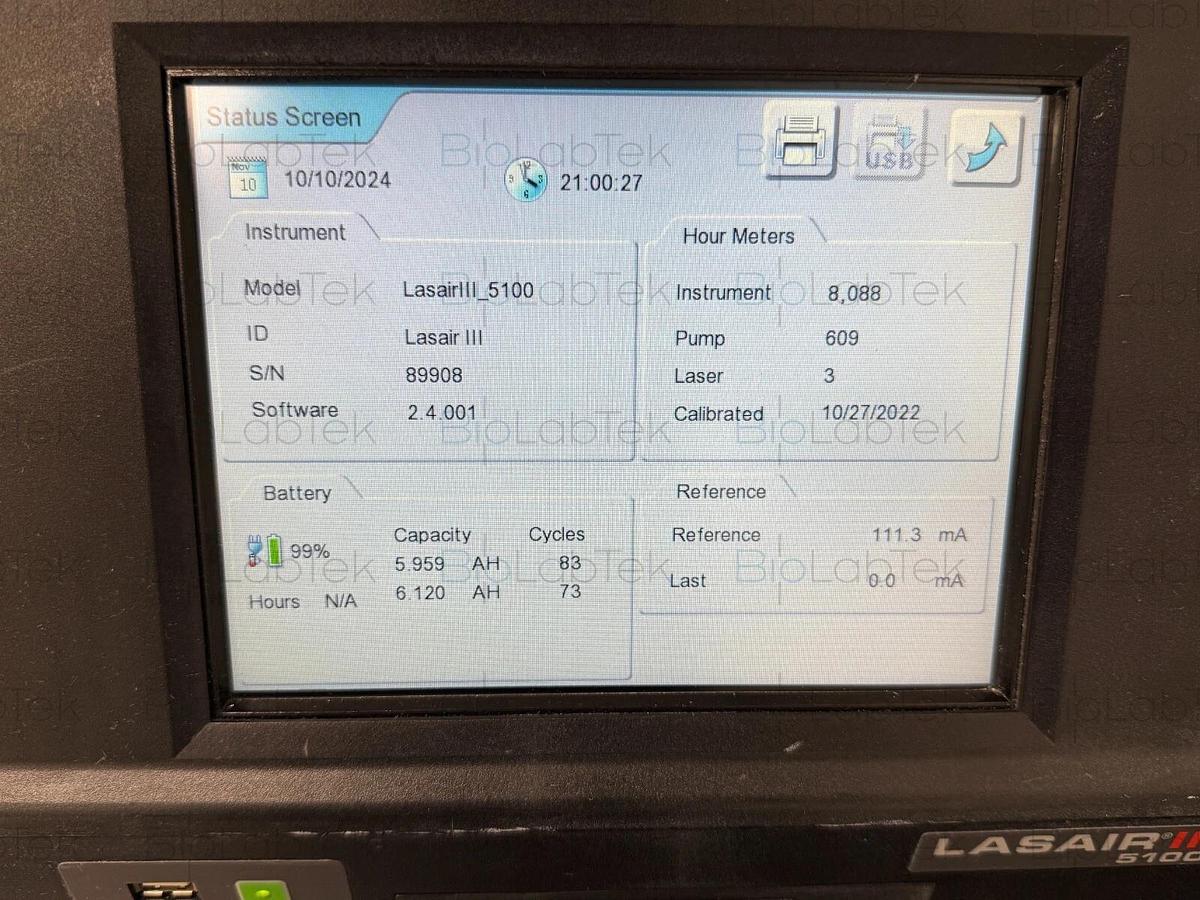 Used Particle Measuring Systems Lasair III 5100 Cleanroom Aerosol Particle Counter