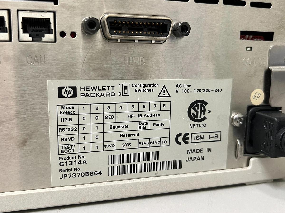 Used HP Agilent 1100 HPLC VWD G1314A Variable Wavelength Detector with Standard Cell