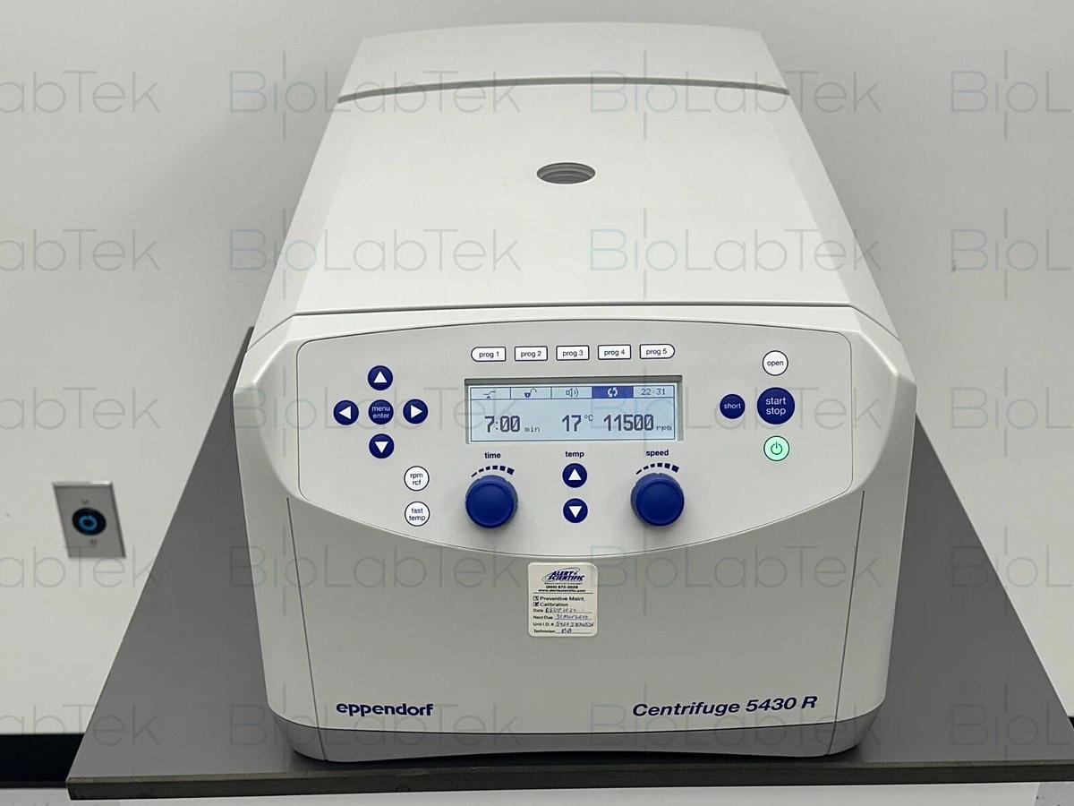 Used Eppendorf 5430R refrigerated centrifuge with rotor FA-45-48-11