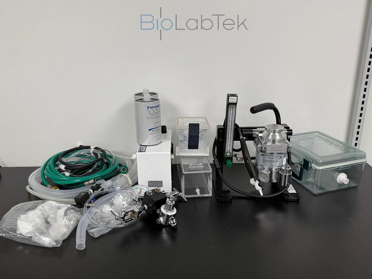 Used VetEquip V-1 rodent animal isoflurane tabletop Anesthesia Machine