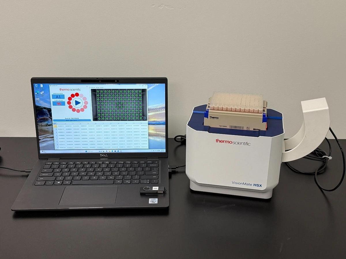 Used Thermo Scientific VisionMate HSX 2D Barcode Rack Reader scanner +laptop/soft