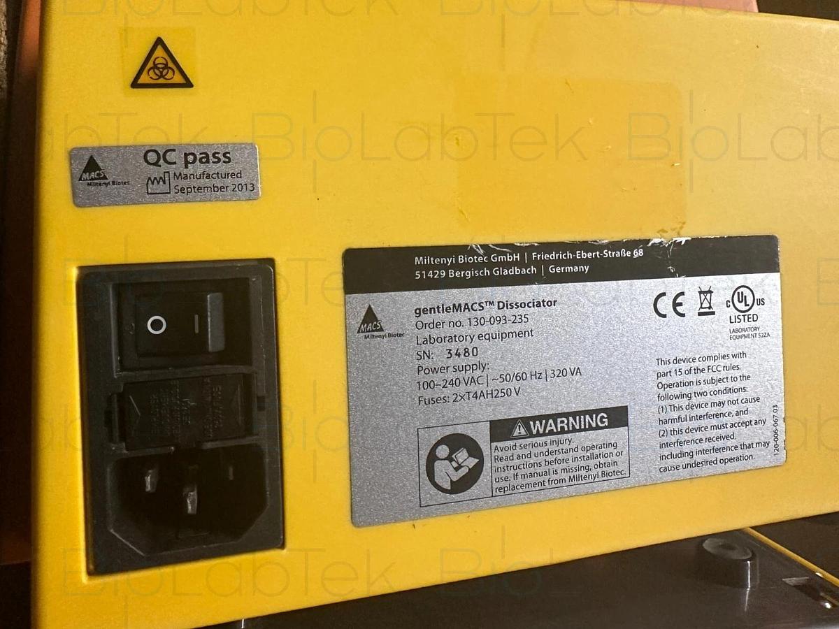 Used Miltenyi Biotec gentleMACS Dissociator
