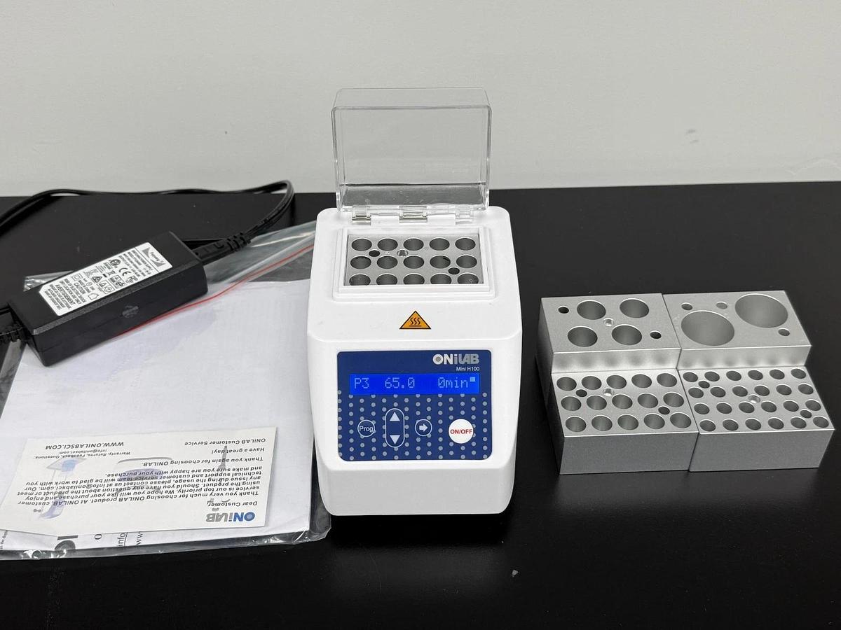 Used ONiLAB Mini H100 Dry Bath Incubator with 5 Heating Blocks
