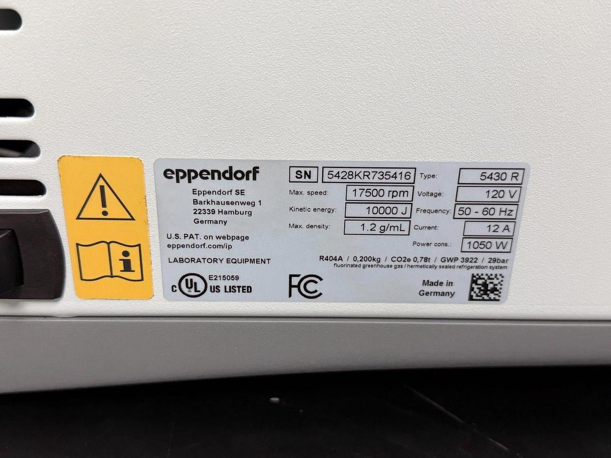 Used Eppendorf Centrifuge 5430R Refrigerated Centrifuge with A-2-MTP Plate Rotor