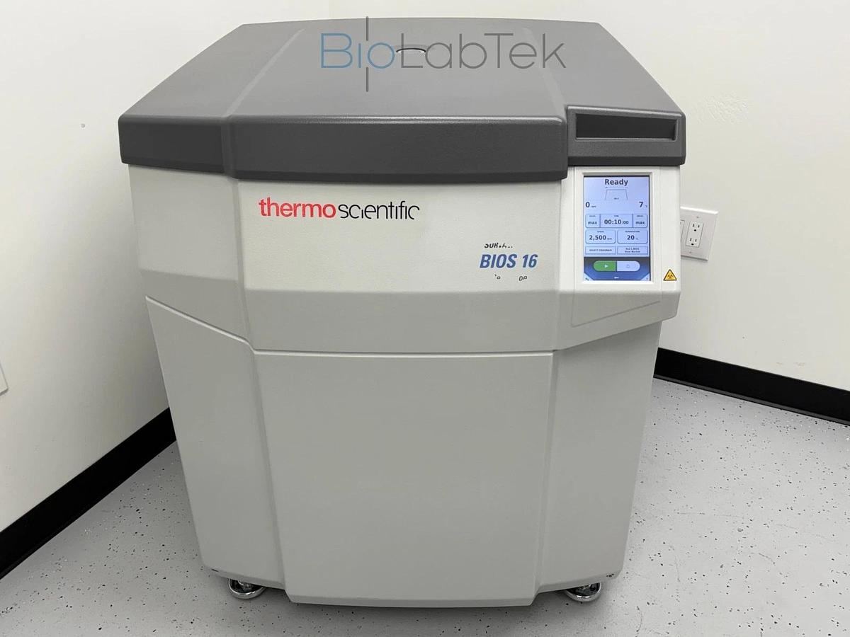 Used Thermo Sorvall BIOS 16 Bioprocessing Centrifuge w/ HAEMAFlex 16 rotor 8x2L 2020