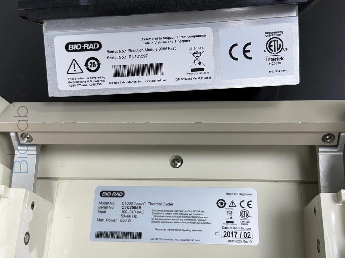 Used Bio-Rad C1000 Touch PCR Gradient Thermal Cycler with 96 well Fast module block