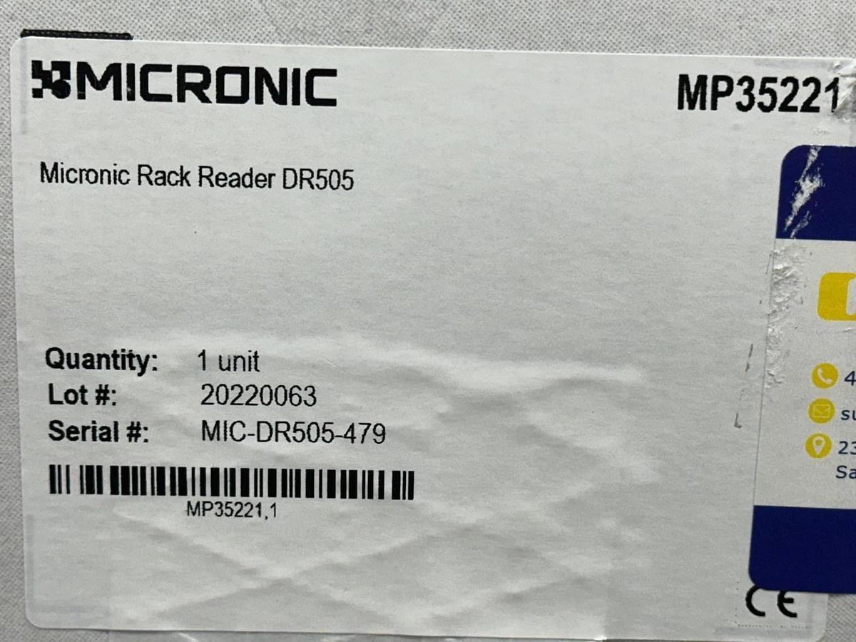 Used Micronic DR505 Rack Reader and Side Barcode Reader | New