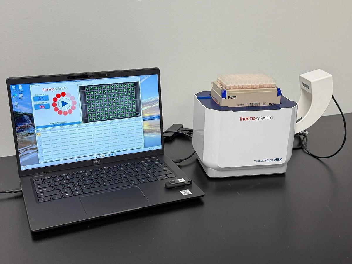 Used Thermo Scientific VisionMate HSX 2D Barcode Rack Reader scanner +laptop/soft