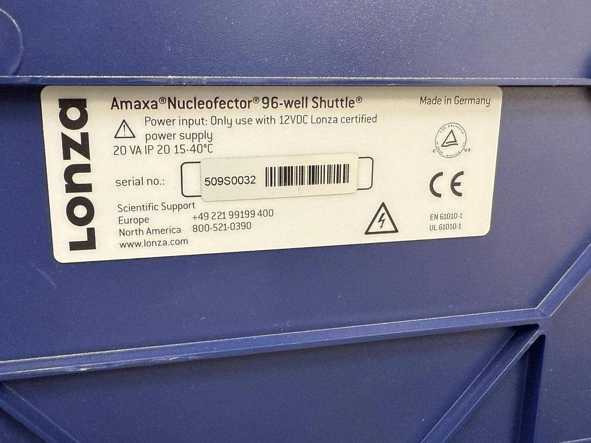 Used Lonza Amaxa Nucleofector 96-well plate Shuttle system
