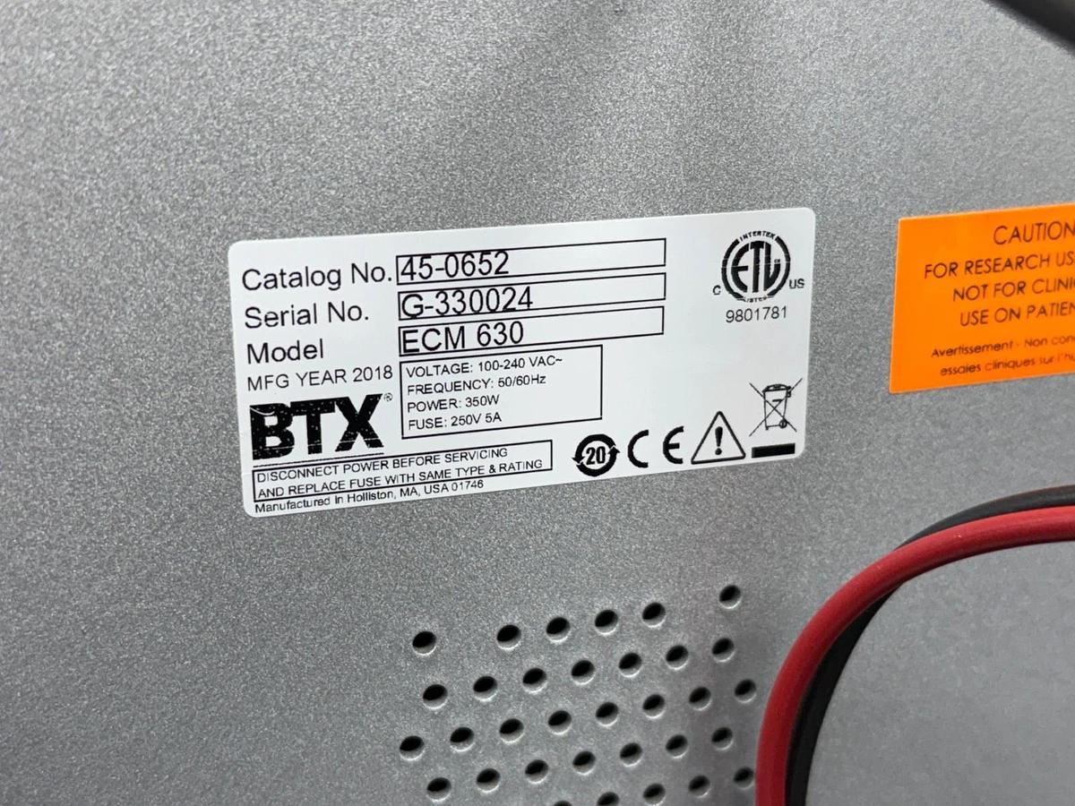 Used BTX ECM 630 Exponential Decay Wave Electroporation System W/ HT-200 and Dome