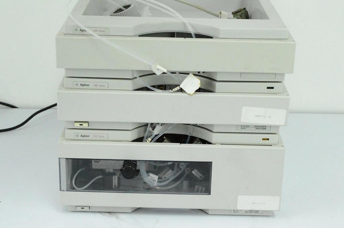 Used Agilent 1100 HPLC G1311A Quat Pump with G1379A Degasser & tray