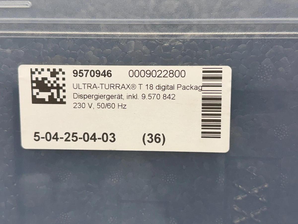 Used IKA T18 Digital ULTRA-TURRAX Homogenizer Disperser 220-240V | 10-1,500ml Tool