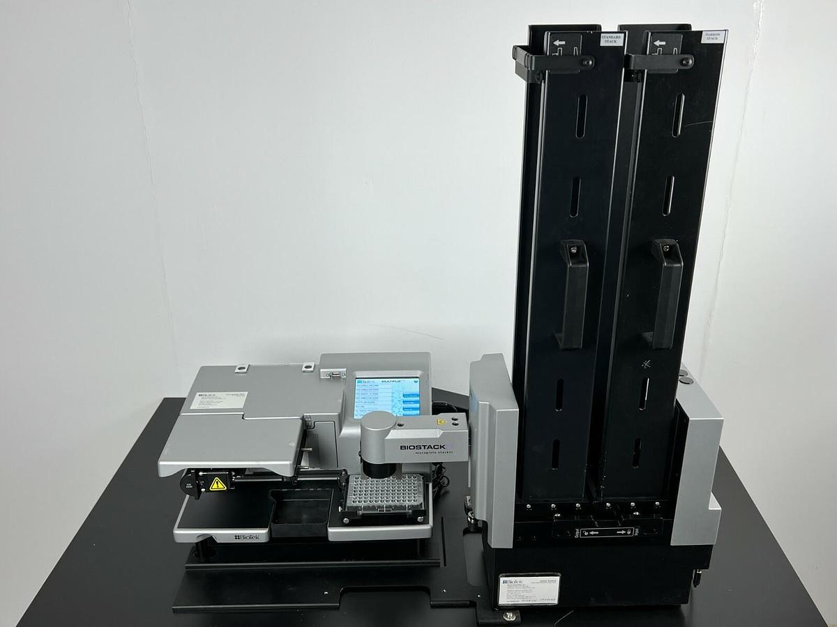 Used BioTek MultiFlo FX touch MFXP Microplate Reagent Dispenser w/BioStack3 Stacker