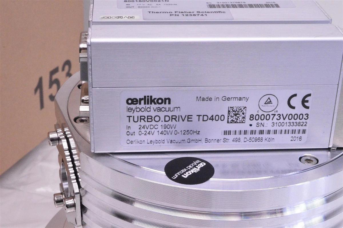 Used Leybold Turbo pump Turbovac tw 290/20/20 800160V0021N and turbodrive TD400