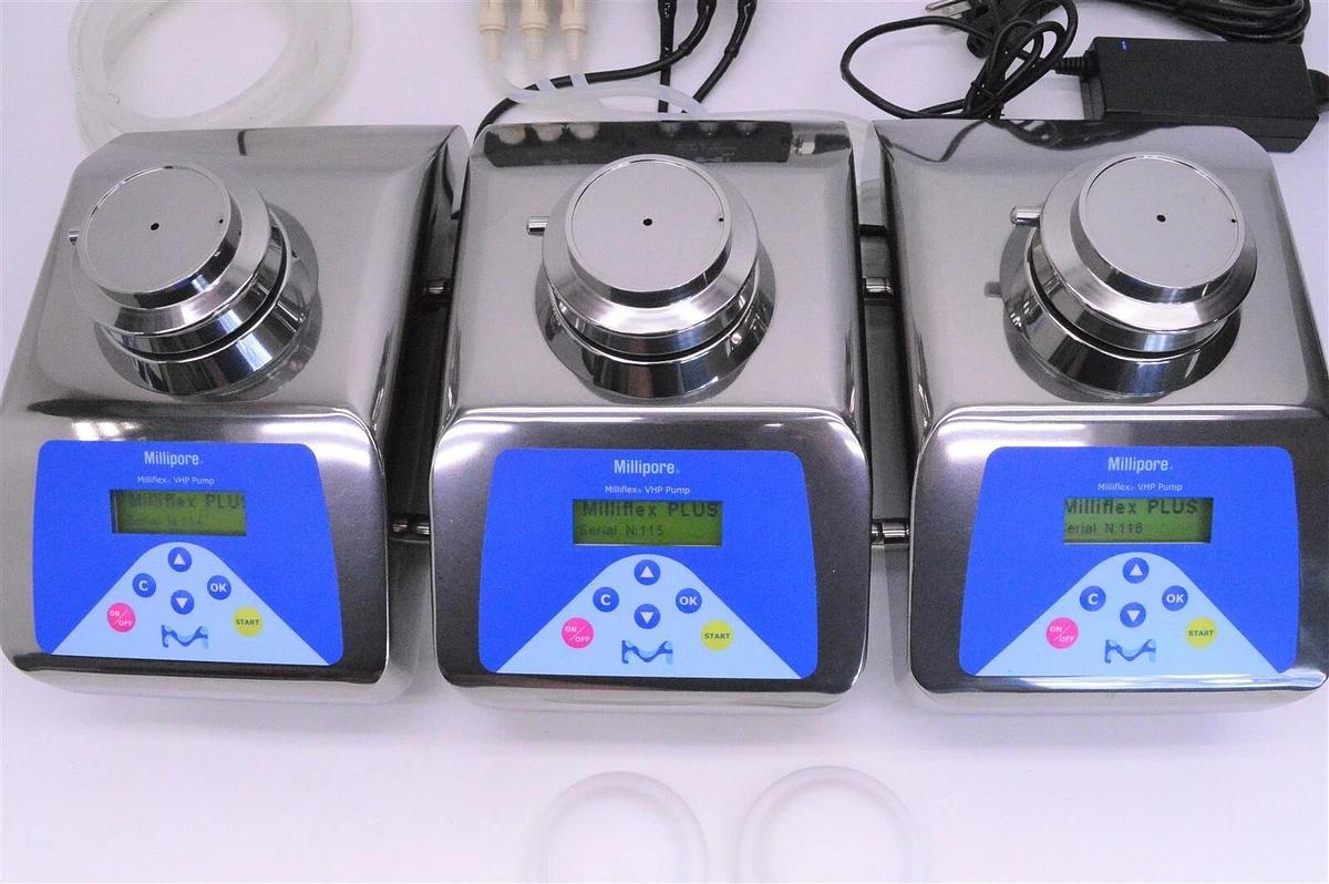 Used 3x set Millipore Milliflex plus VHP resistant pump MXPPLUVHP w/Warranty