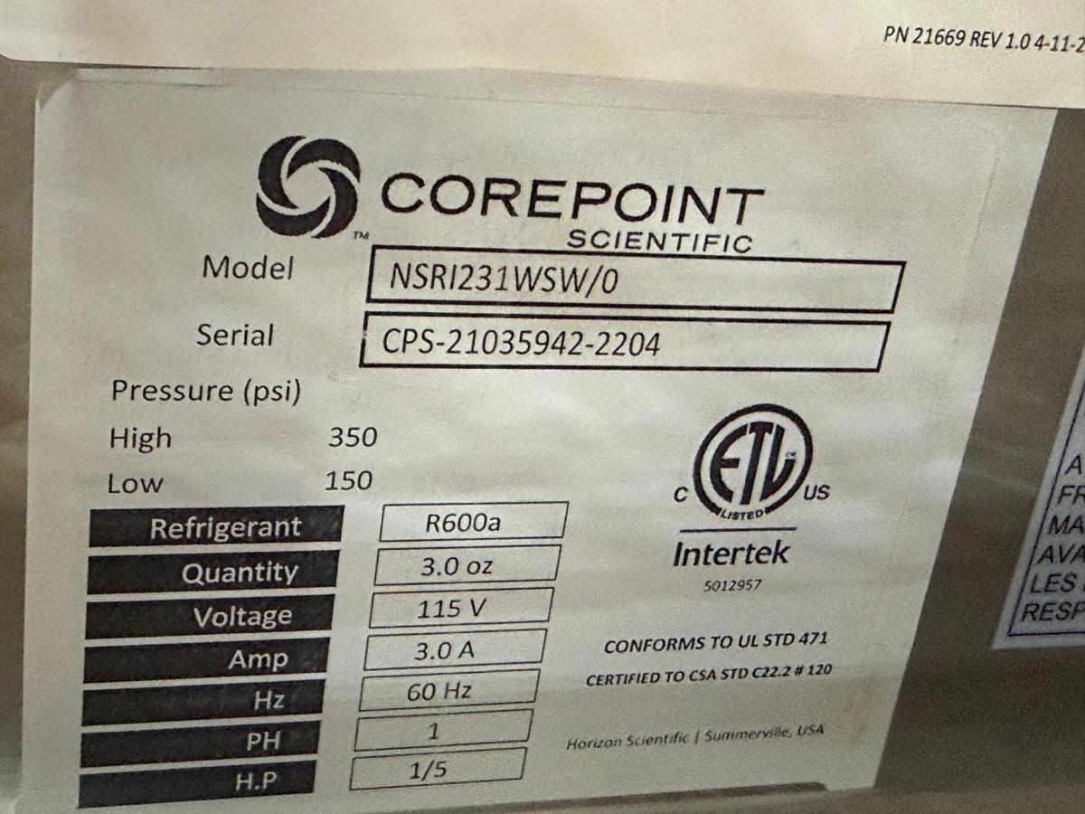 Used Corepoint Temperature Humidity Stability Refr Incubator Chamber | 23cu/Ft 4-70°C
