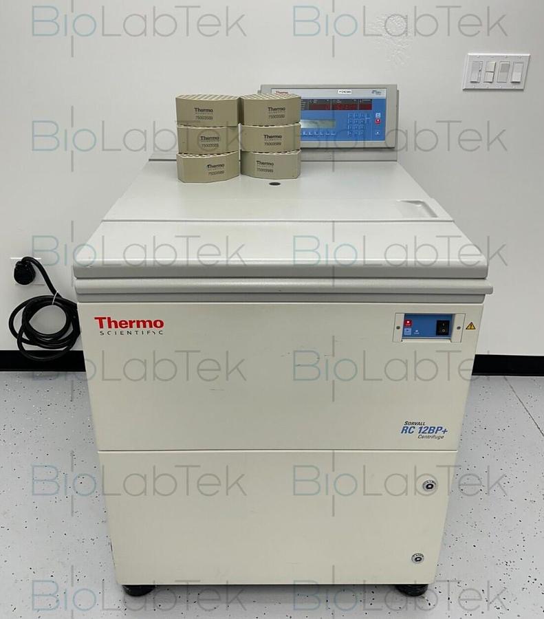 Used Thermo Sorvall RC 12BP+ Bioprocessing Centrifuge with H-12000 rotor/buckets 2015