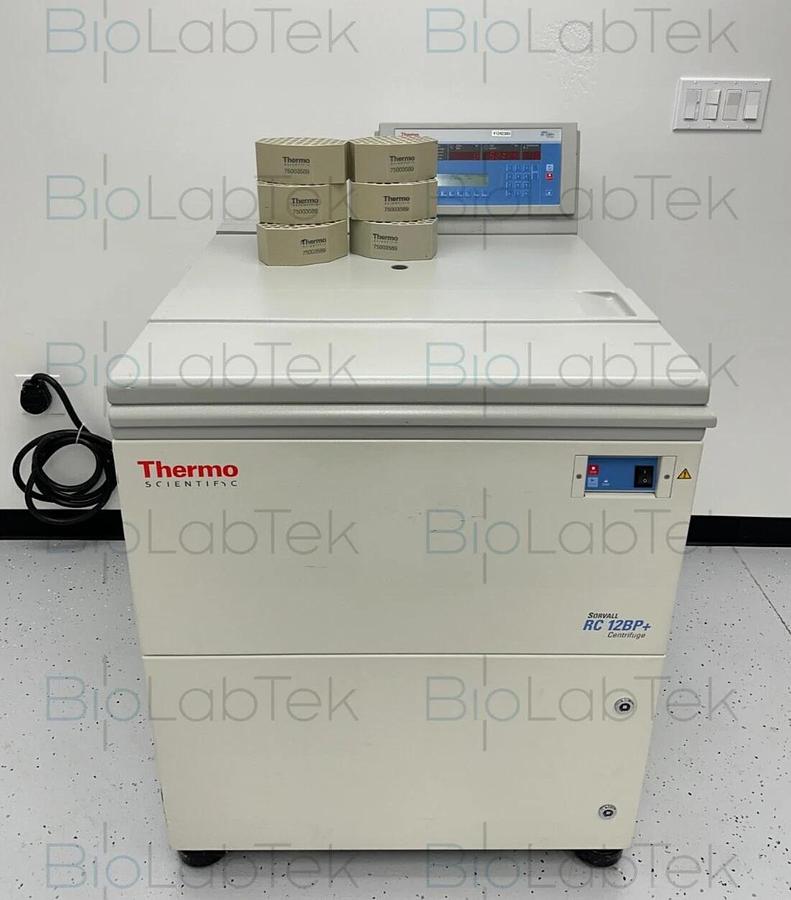 Used Thermo Sorvall RC 12BP+ Bioprocessing Centrifuge with H-12000 rotor/buckets 2011