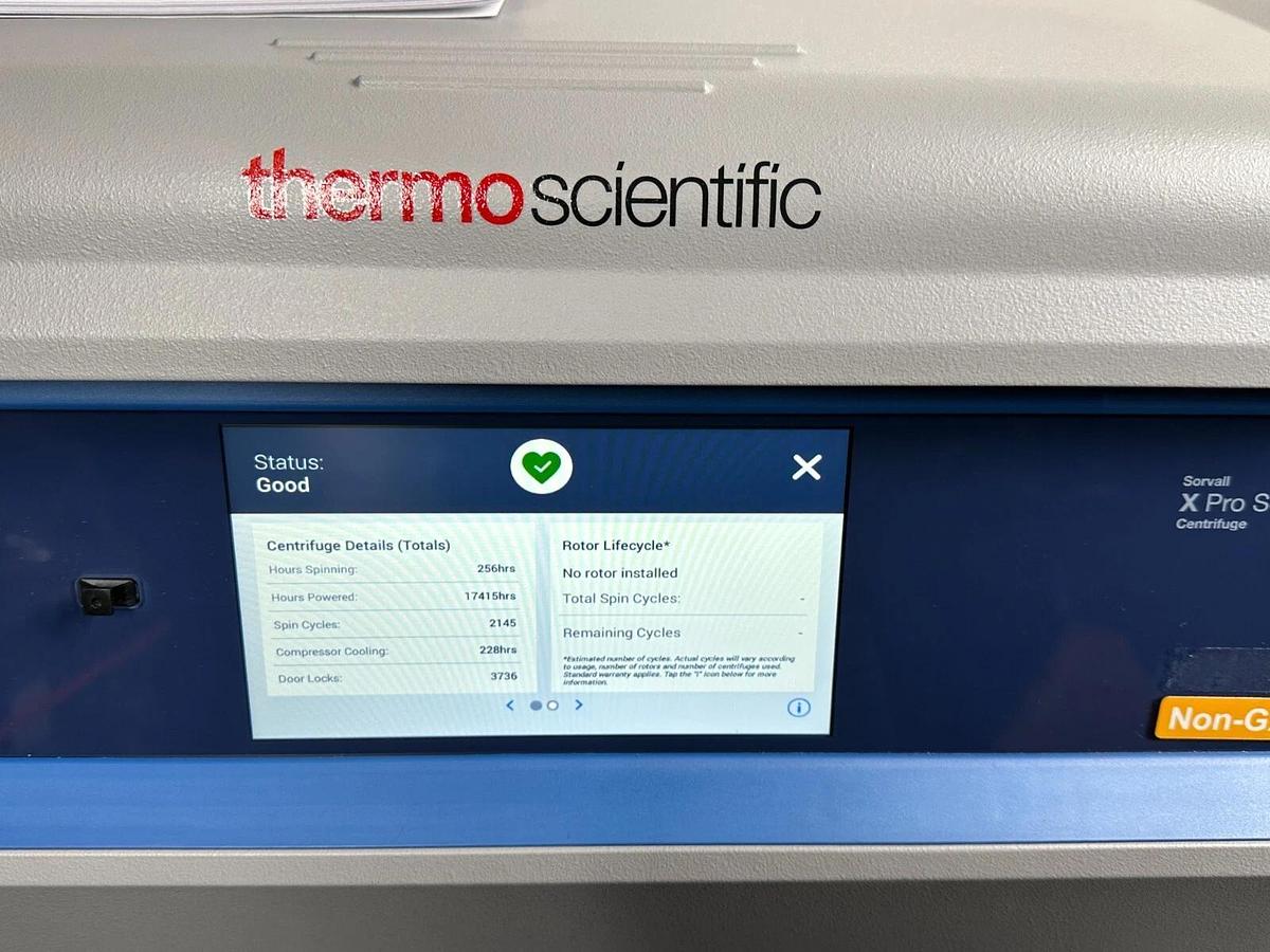 Used Thermo Scientific Sorvall X4R Pro MD Refrigerated Centrifuge with swinging rotor