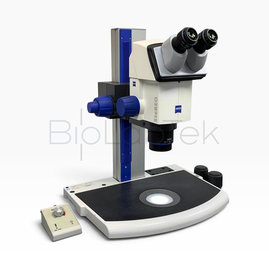 Used Zeiss SteREO Discovery.V8 Zoom Microscope Plan S 1.0x | Transmitted Light Base