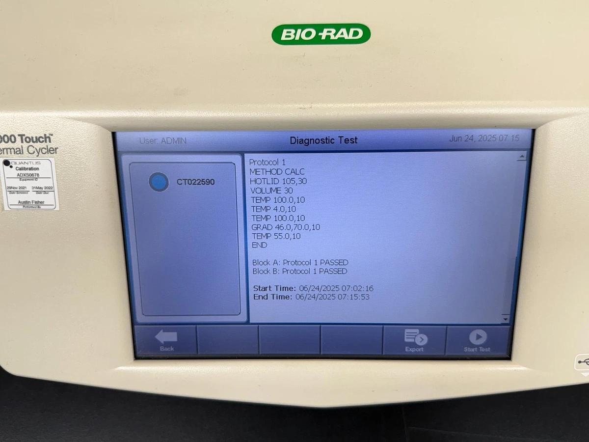 Used Bio-Rad C1000 Touch PCR Thermal Cycler w/ dual 48-well fast reaction block