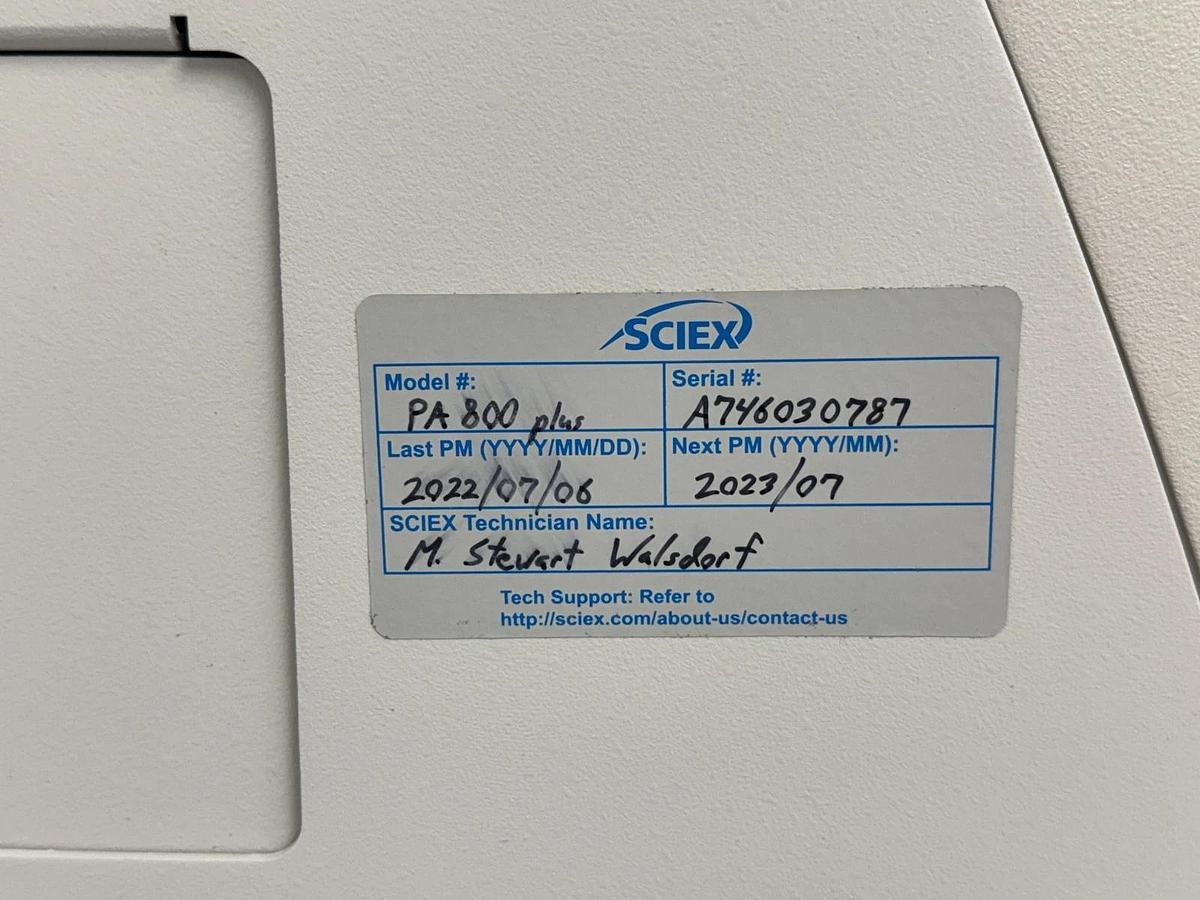 Used Beckman Coulter Sciex PA800 Plus Electrophoresis Capillary Analysis System 2013