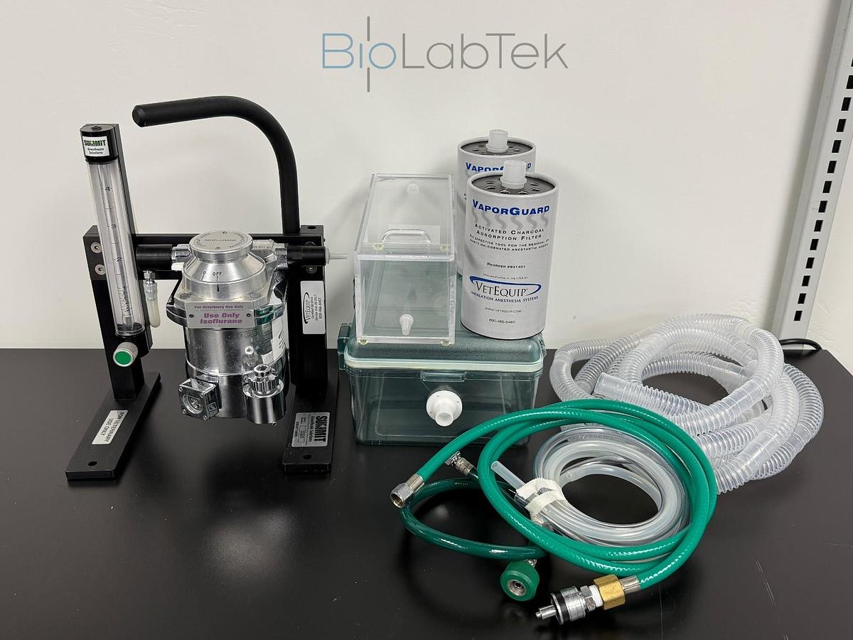 Used VetEquip V-1 rodent animal isoflurane tabletop Anesthesia Machine