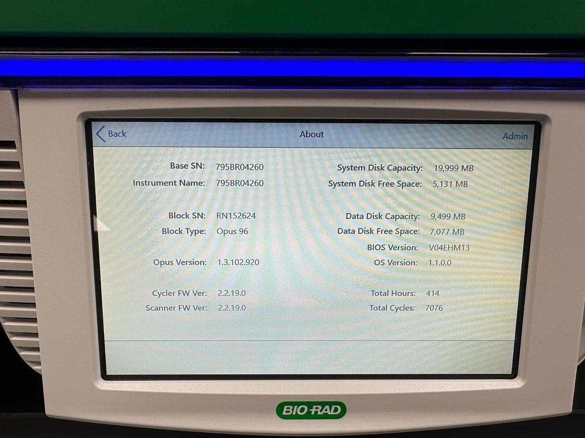 Used Bio-Rad CFX Opus 96 well Real-Time qPCR System 2022