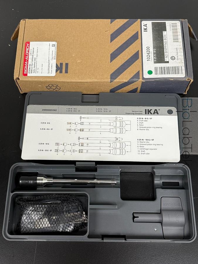 Used New IKA S25N-8G 8mm dispersing element tool for T25 disperser homogenizer 1-50ml