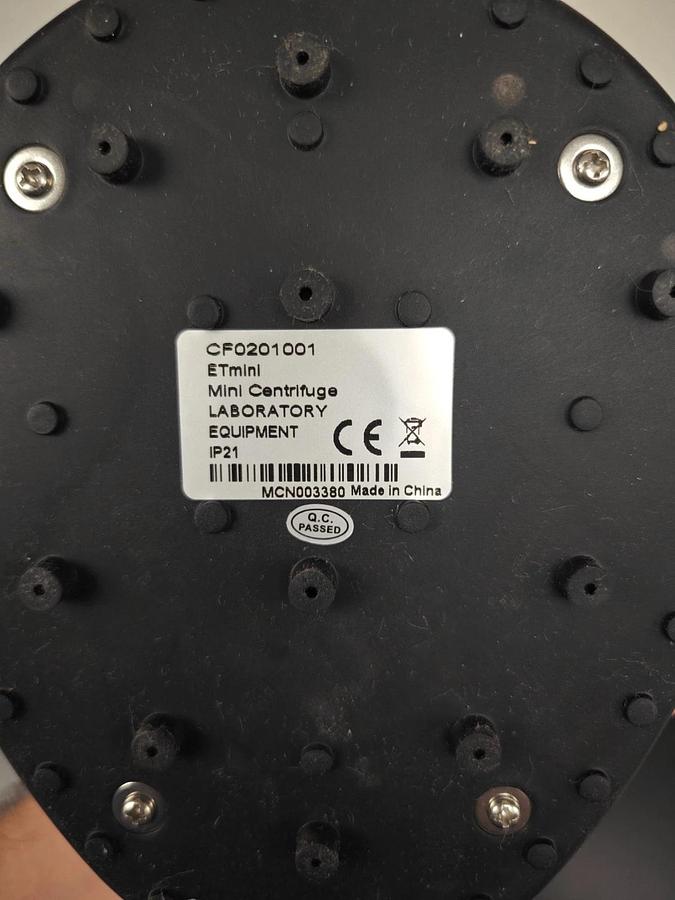 Used Four E's Scientific | ETmini Mini Centrifuge | Rated IP21 | 5400 rpm 2x rotors