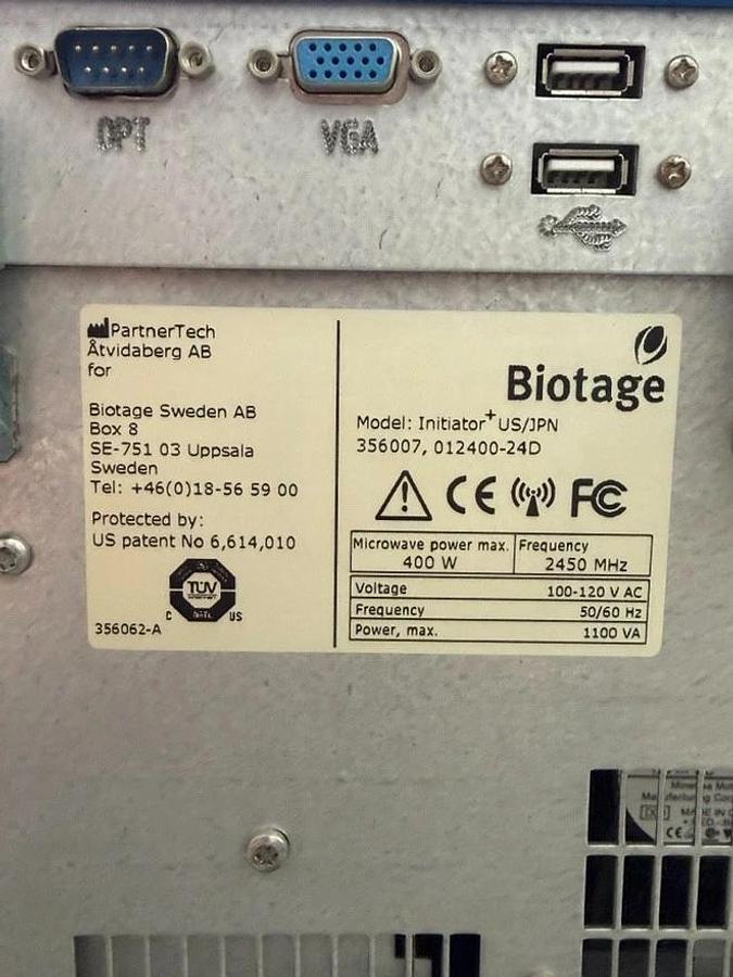Used Biotage Initiator+ plus Microwave Synthesizer & robot sixty