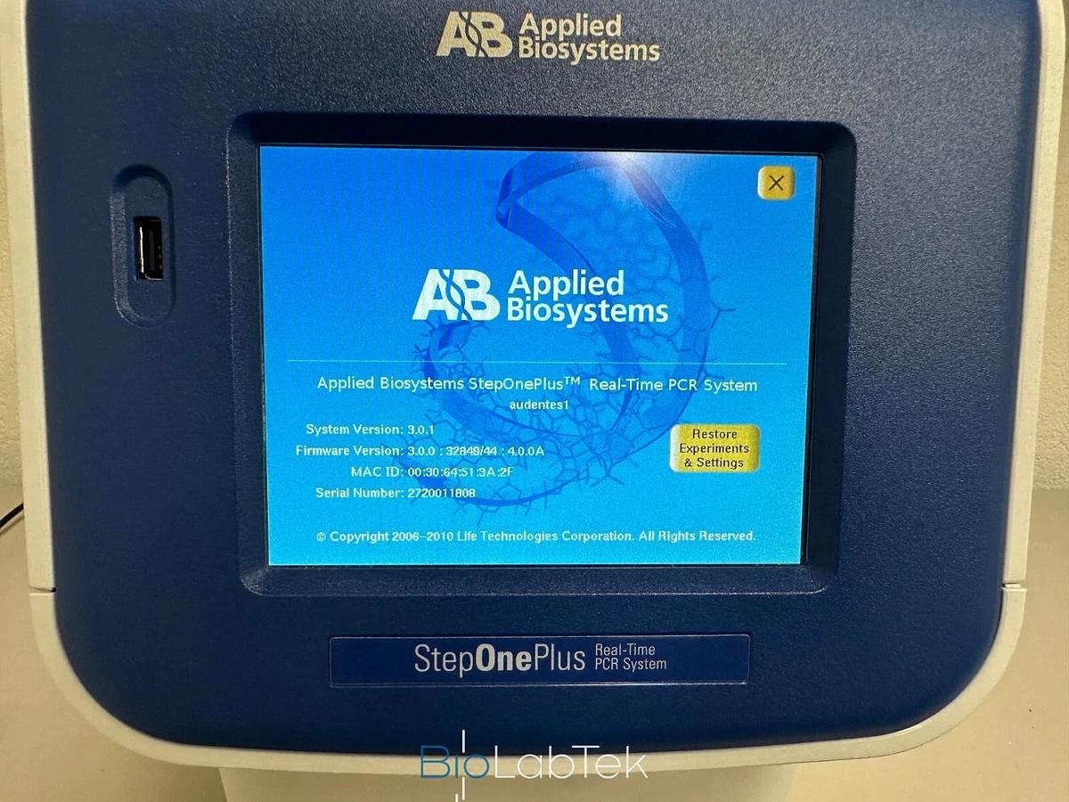 Used AB Applied Biosystems StepOnePlus Real Time 96-well PCR System 2018 ERROR
