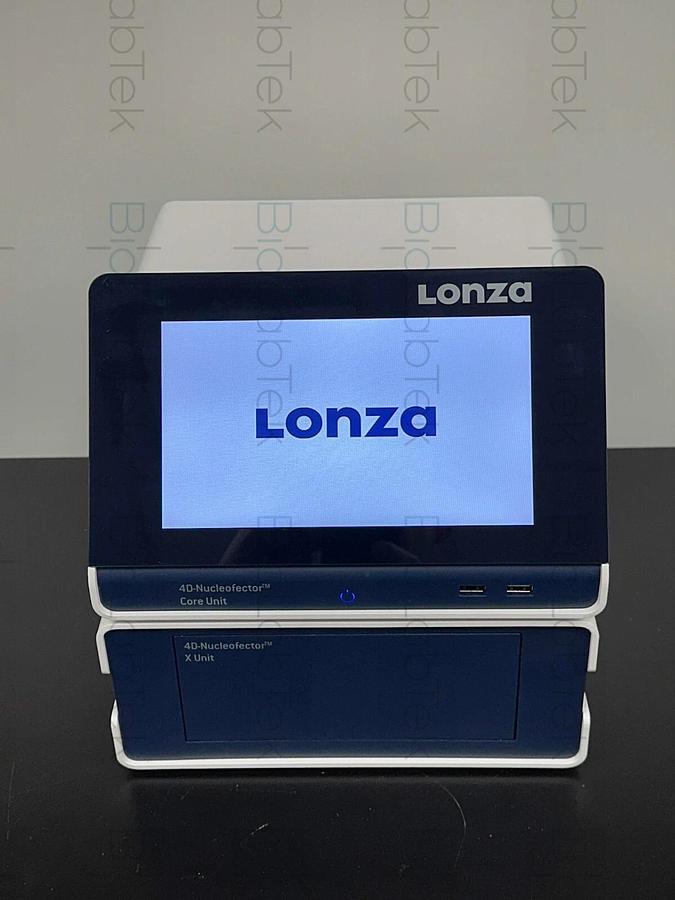 Used Lonza 4D Nucleofector Nucleofection Transfection System Core & X Unit combo