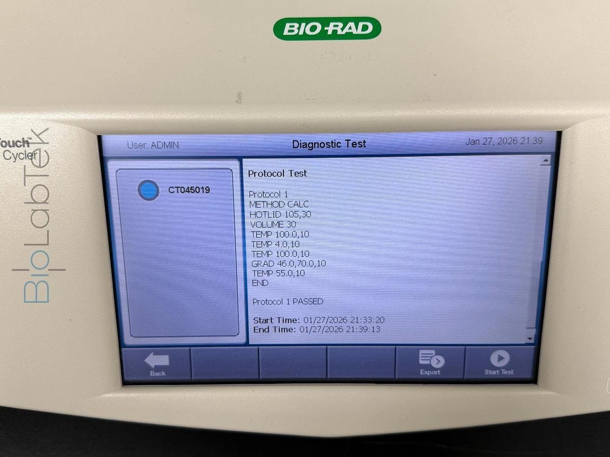 Used Bio-Rad C1000 Touch PCR Gradient Thermal Cycler with 96 well Fast module block