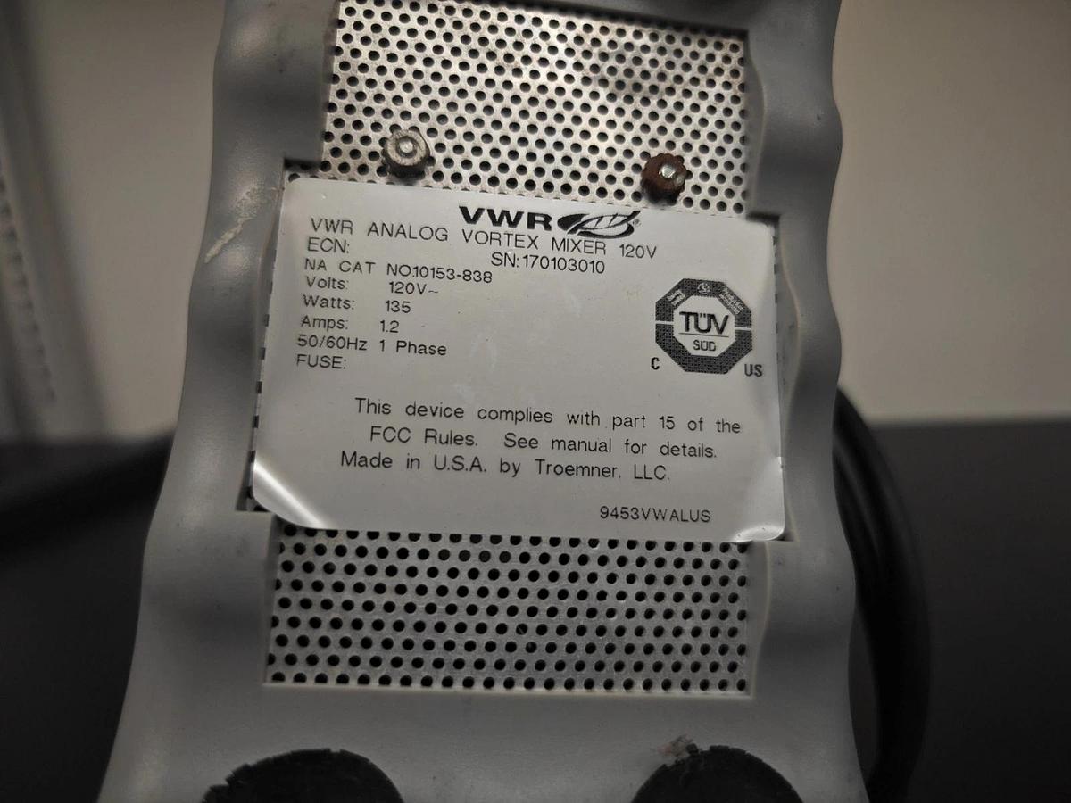 Used VWR Analog Variable speed Vortex Mixer - Touch Activated | 300-3200 rpm | 3" pad
