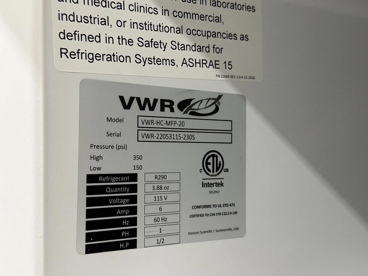 Used VWR -20 Upright Laboratory Freezer 19 cu/ft