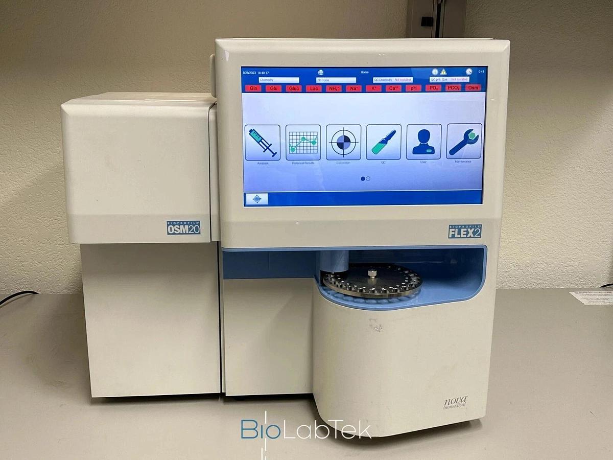 Used Nova Biomedical BioProfile Flex2 with Osmometer OSM20 Cell Culture Analyzer