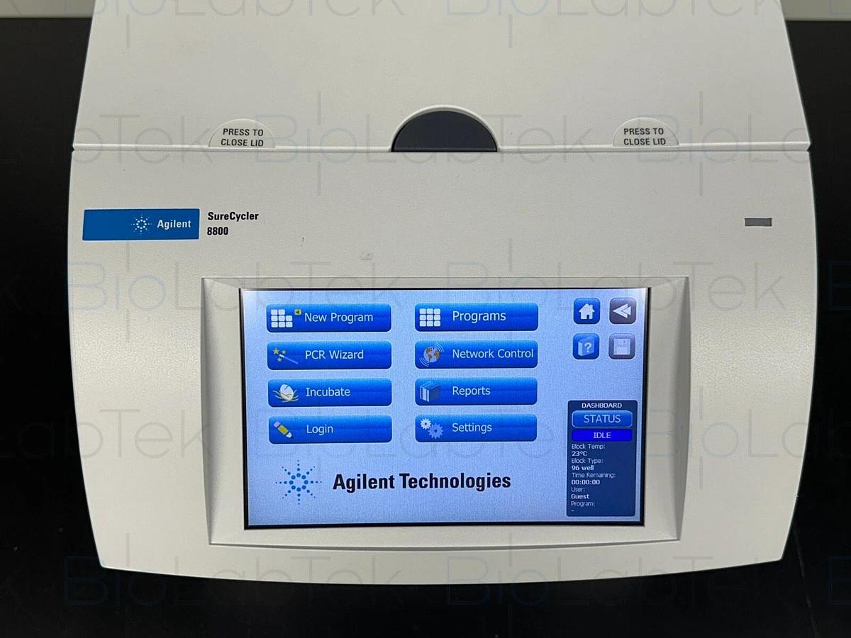 Used Agilent SureCycler 8800 PCR thermal cycler with 8810a 96-well block module