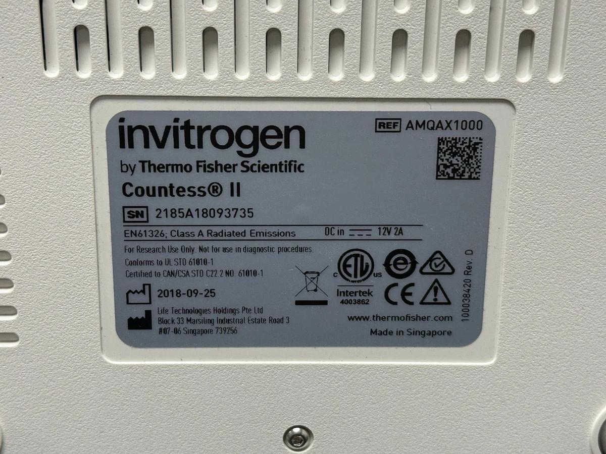 Used Invitrogen Countess II Automated Cell Counter | Benchtop Brightfield Viability