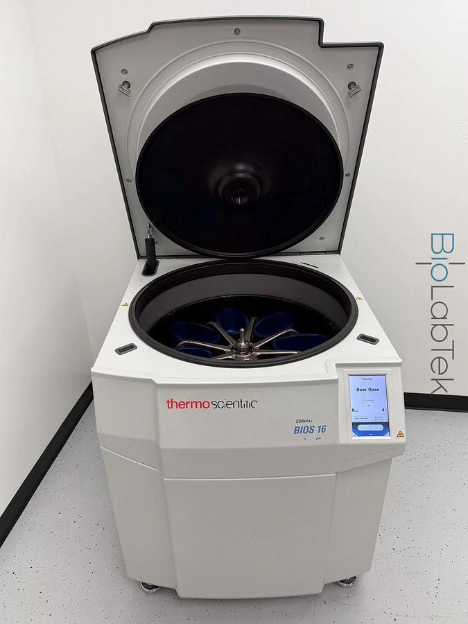 Used Thermo Sorvall BIOS 16 Bioprocessing Centrifuge w/ HAEMAFlex 16 rotor 8x2L 2020