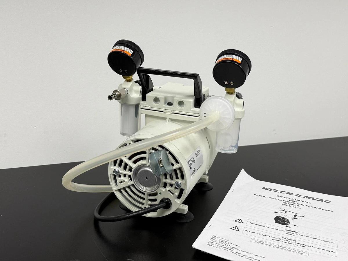 Used Welch 2522 WOB-L Dry Piston Pressure Vacuum Pump | Oil-Free