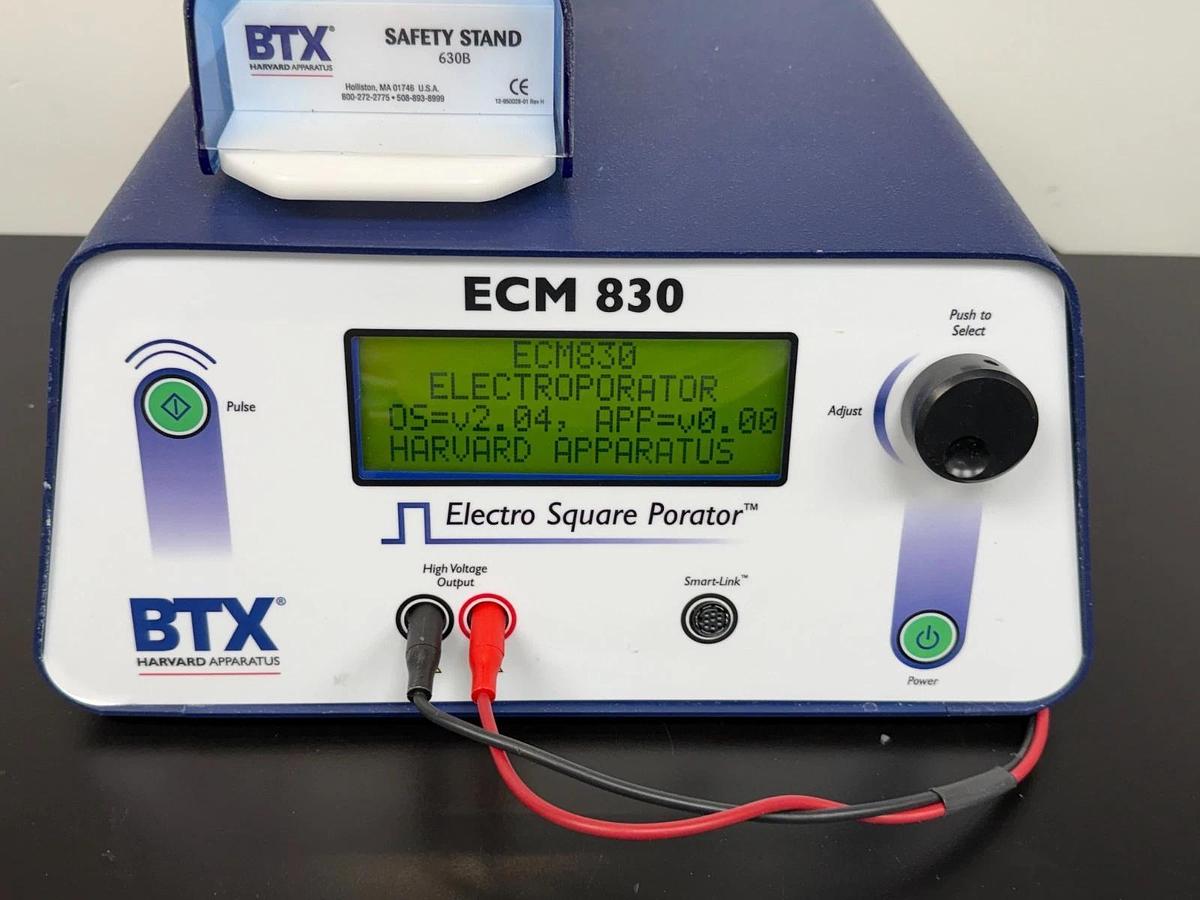 Used BTX Harvard Apparatus ECM 830 Square Wave Electroporation System w/ safety stand