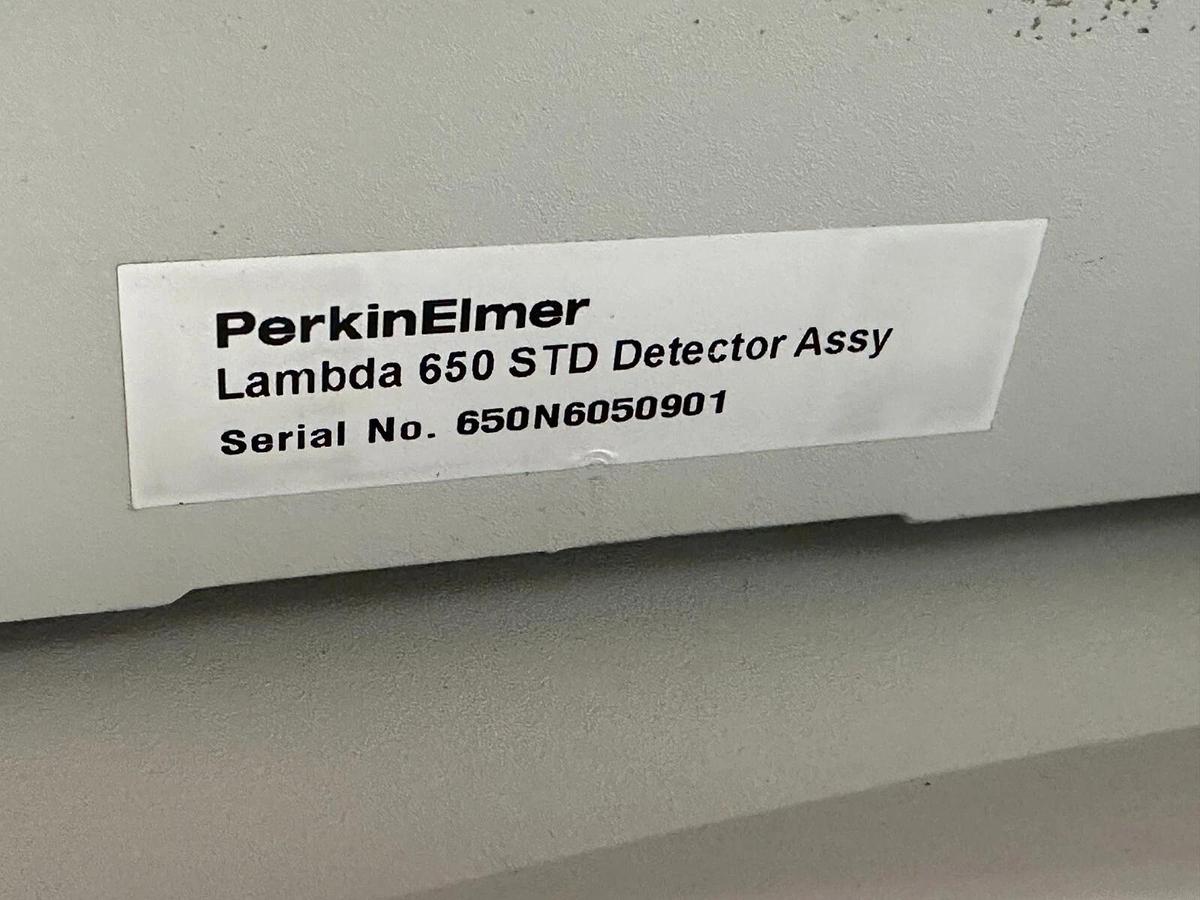 Used Perkin Elmer Lambda 650 UV/Vis Spectrophotometer system with STD/RSA modules