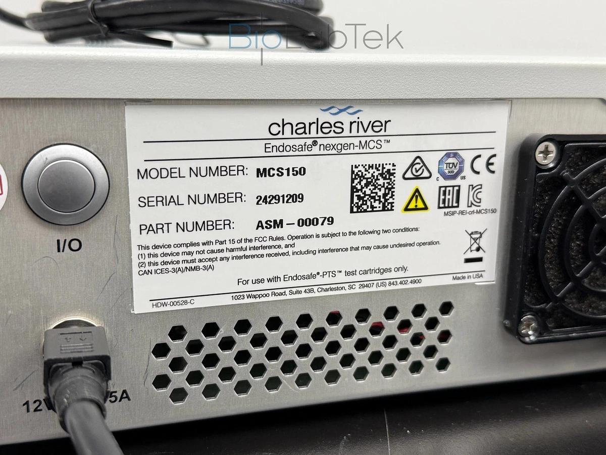 Used Charles River Endosafe Nexgen MCS MultiCartridge Endotoxin Testing System MCS150