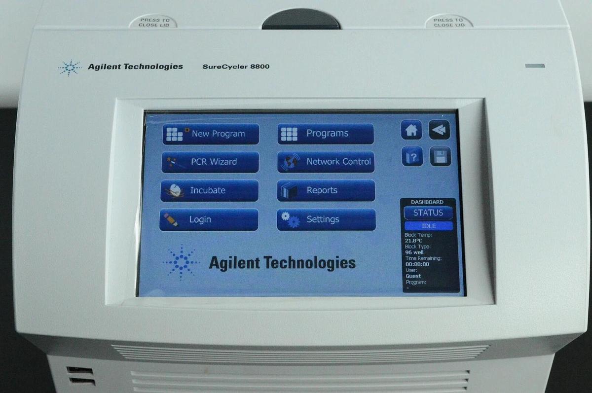 Used Agilent SureCycler 8800 PCR thermal cycler with 8810a 96-well block module
