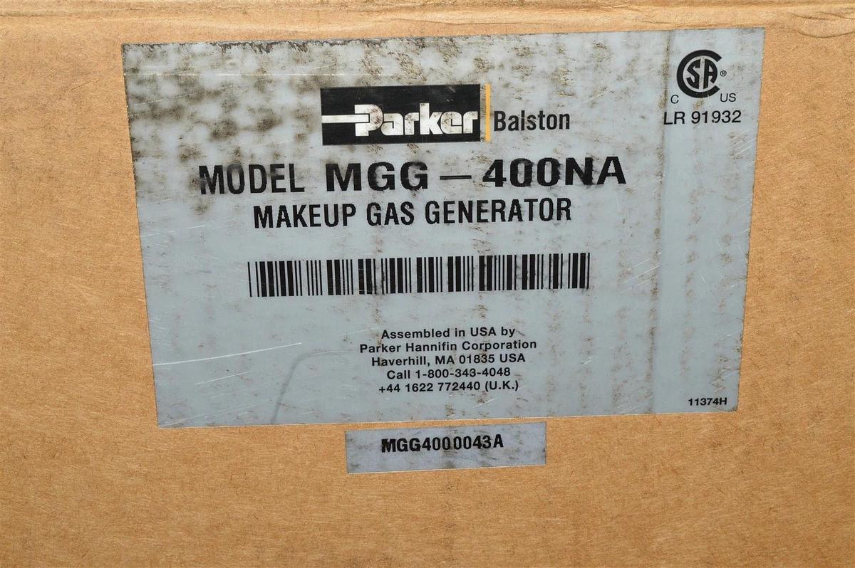 Used Parker Balston MGG-400NA FID GC Makeup Gas Generator for gas chromatography